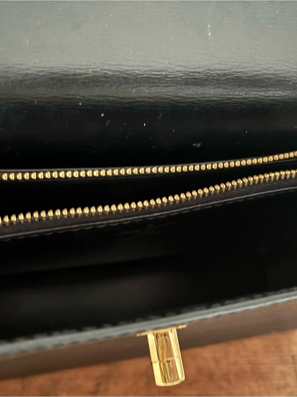 Authentic Louis Vuitton Black Epi Leather Malesherbes Handbag with brass hdwre - Picture 11 of 16